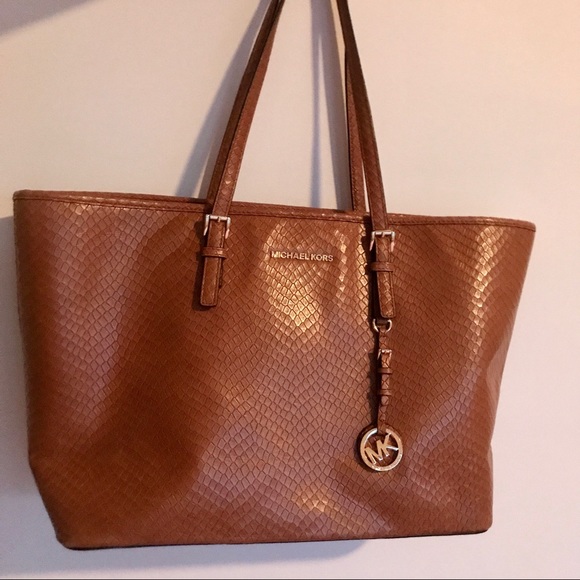 Michael Kors Jet Set Travel Tote - Brown Leather - Picture 2 of 7
